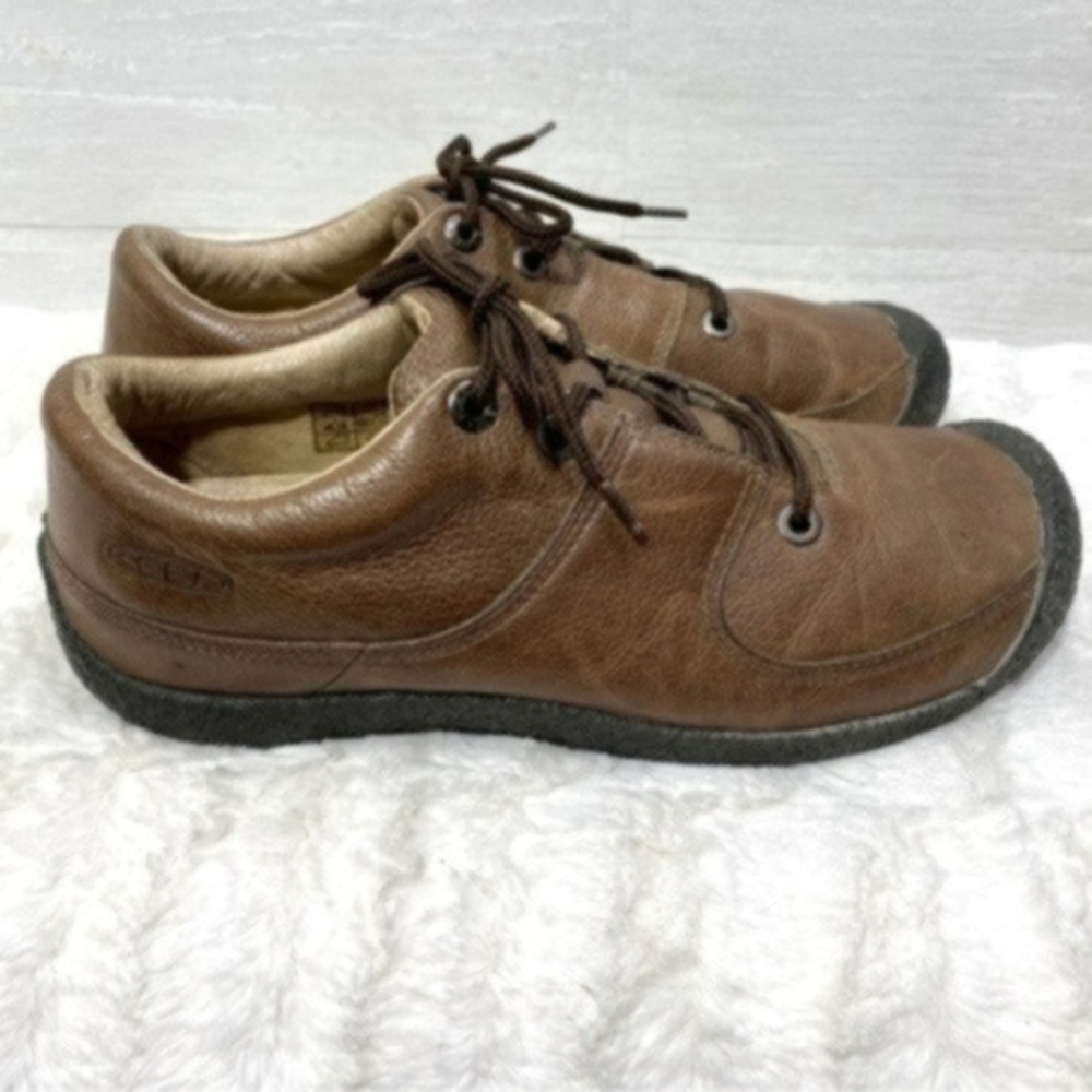 Keen men’s leather sneaker shoes Size 9.5 color Brown - Picture 4 of 12